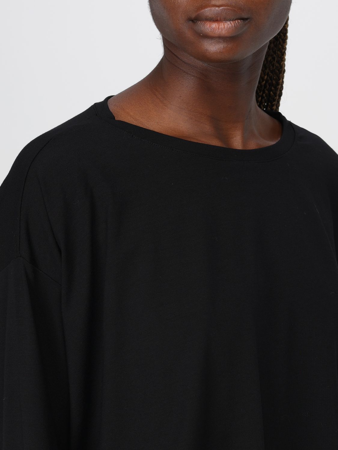Draped jersey T-shirt - Black