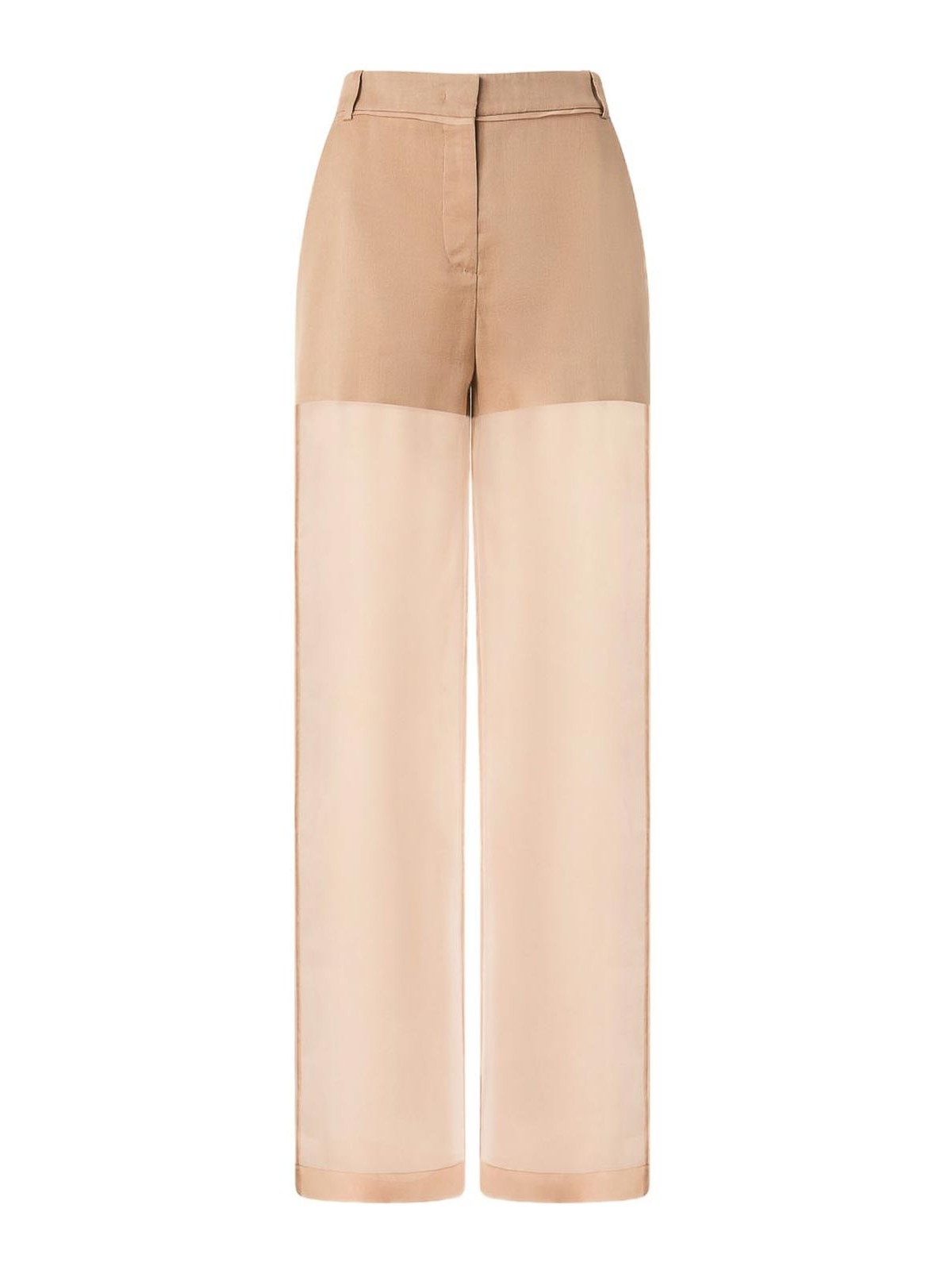 Transparency Pants In Linen And Organza