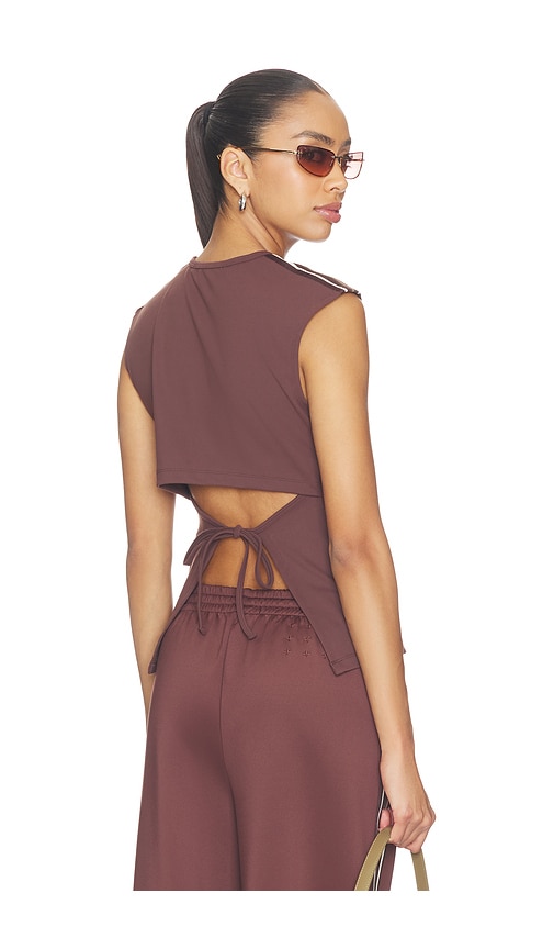 Ksubi 99 Slim Open Back Tee in Chocolate. - XS also in S