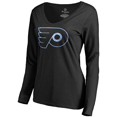 Women's Black Philadelphia Flyers Pond Hockey Long Sleeve T-Shirt