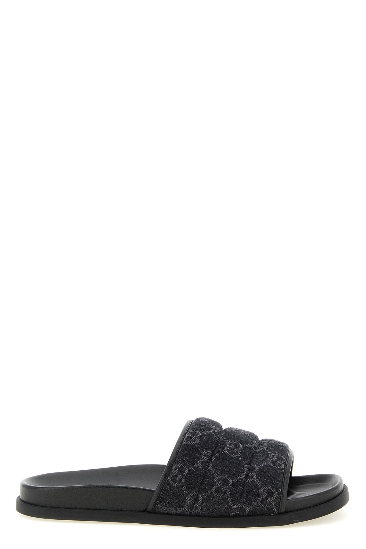 Gg Denim Slides