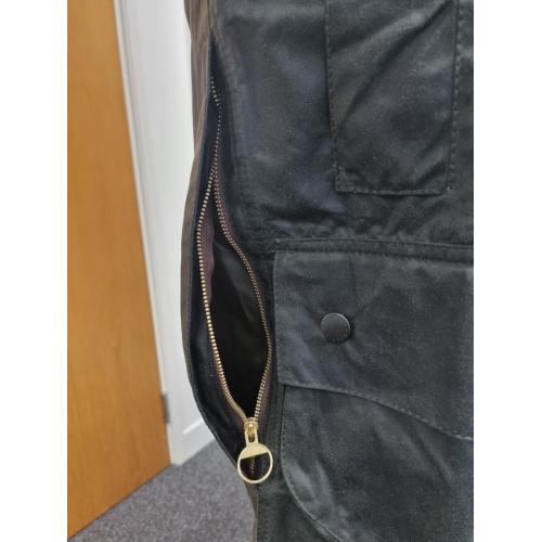 Long-sleeve wax-coated jacket - Brown