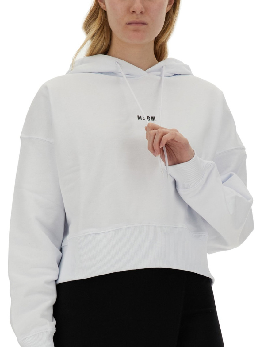 Cropped logo hoodie