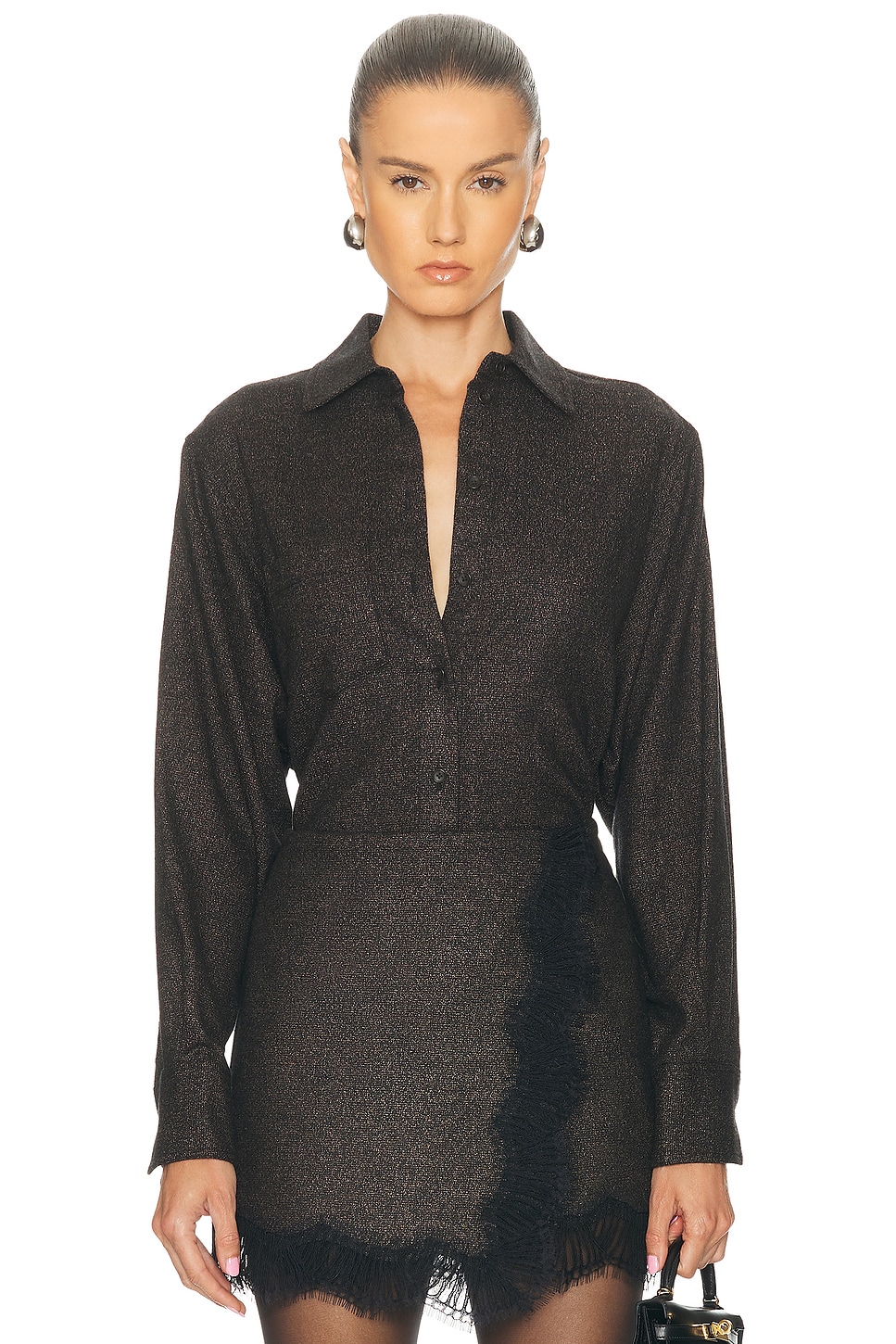 A.L.C. Spence Top in Chocolate,Charcoal. S. Also in L