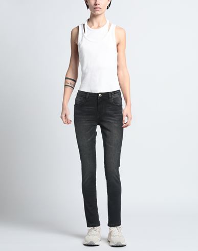 Woman Jeans Black Size 32 Cotton, Elastane