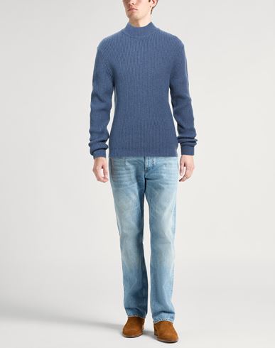 Man Turtleneck Light blue Size L Merino Wool, Polyamide
