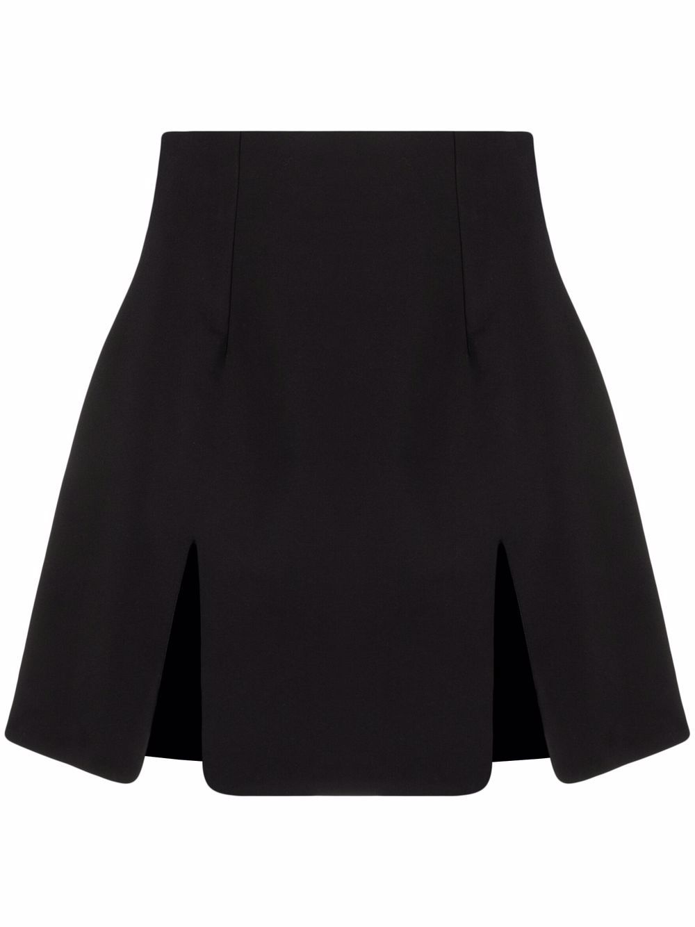 Front slits high waist skirt