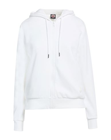 Woman Sweatshirt White Size L Cotton, Polyester