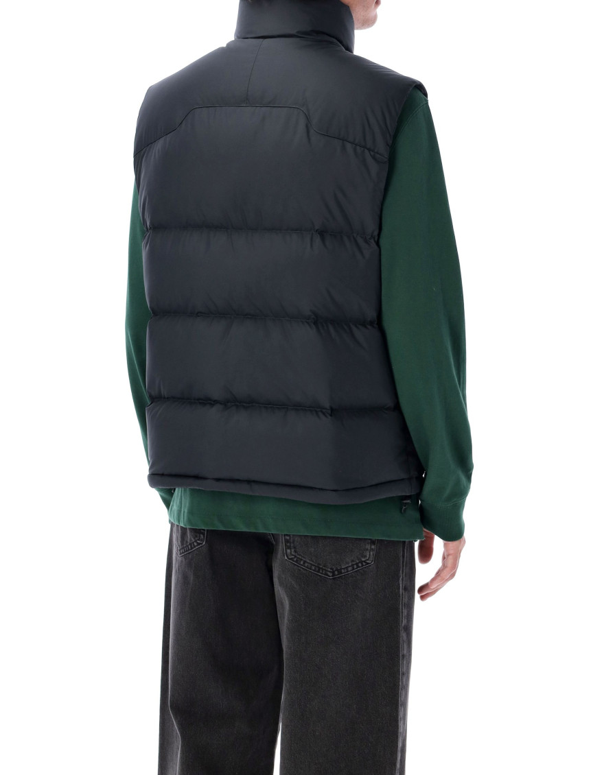 Black Polyester Sleeveless Jacket