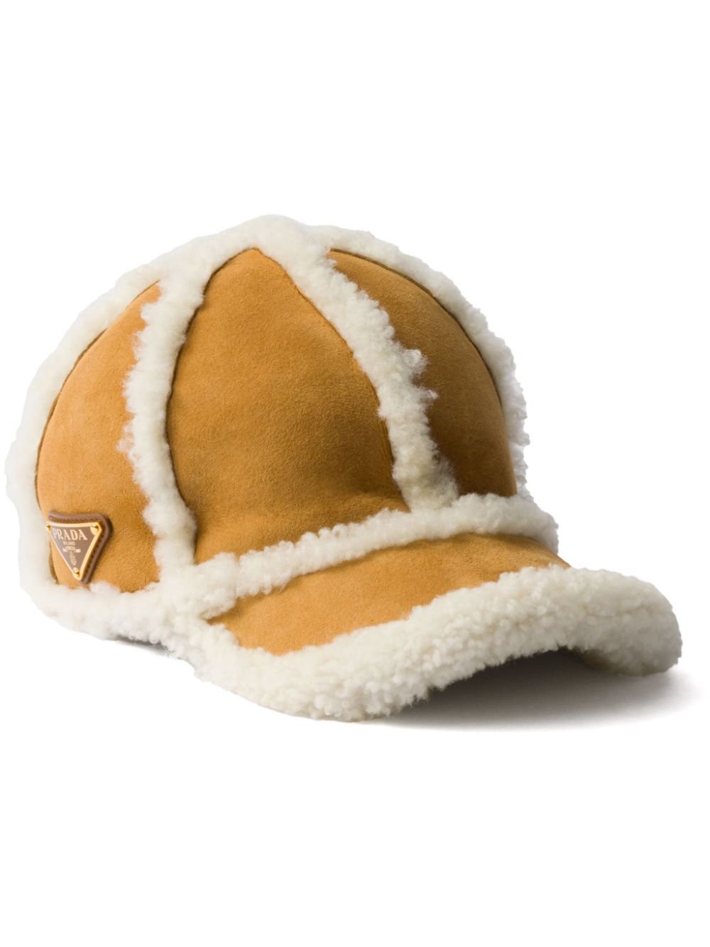 Shearling baseball cap - Neutrals