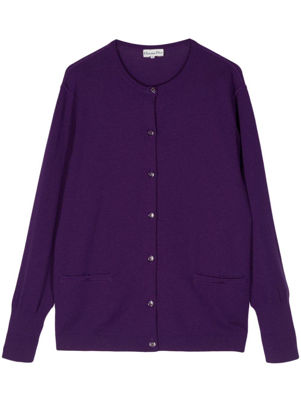 CD-buttons wool cardigan - Purple