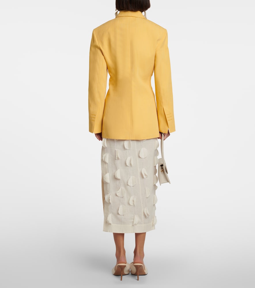 La Veste Tibau linen-blend blazer