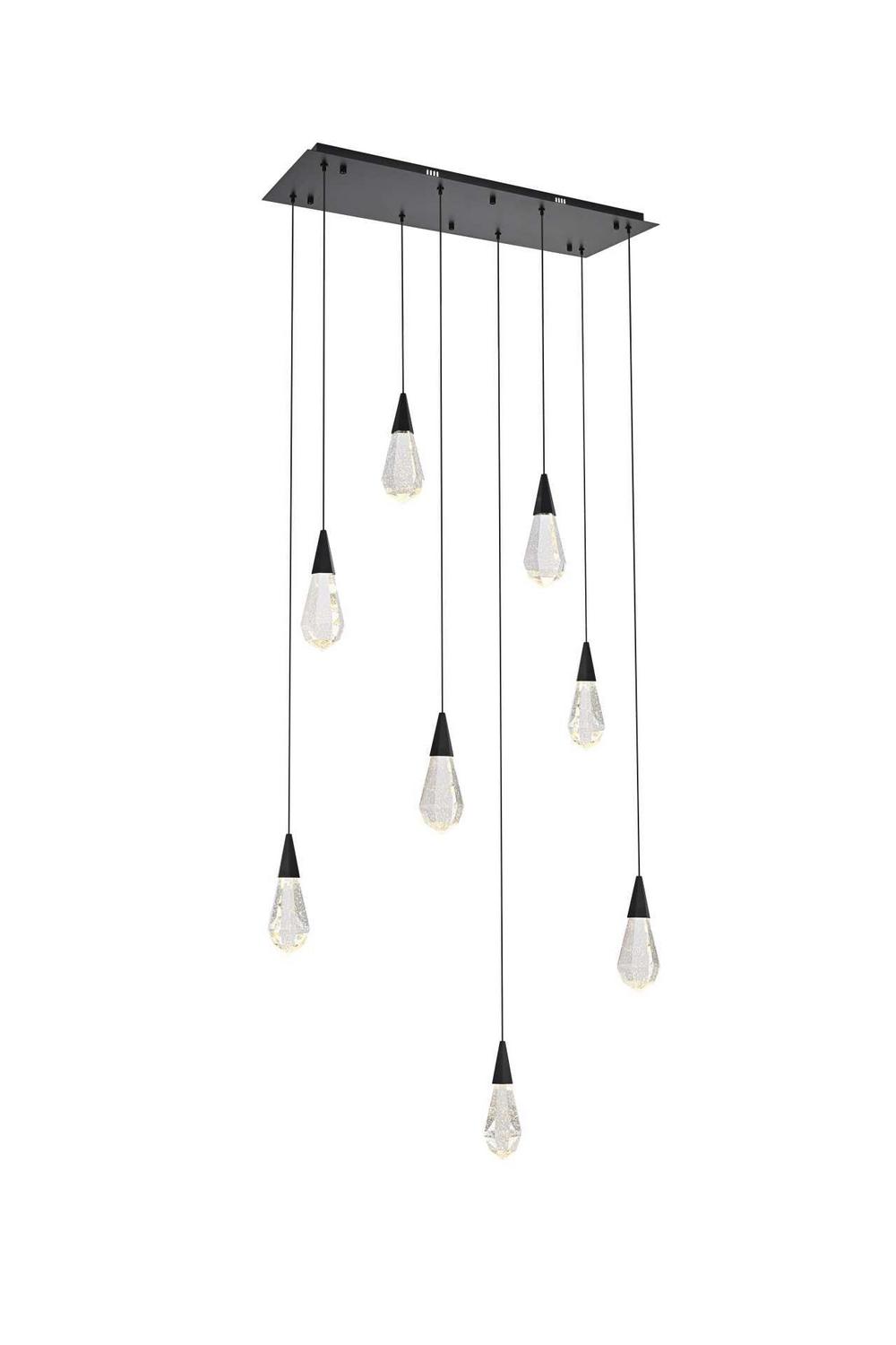 Black LED Pendant from the Amora Collection