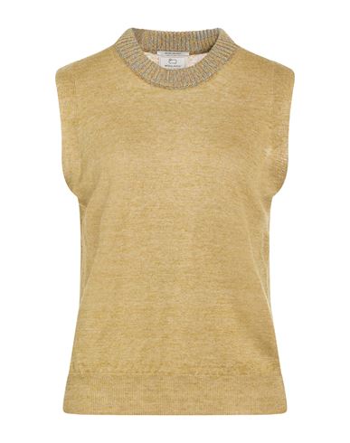 Woman Sweater Khaki Size L Linen, Cotton