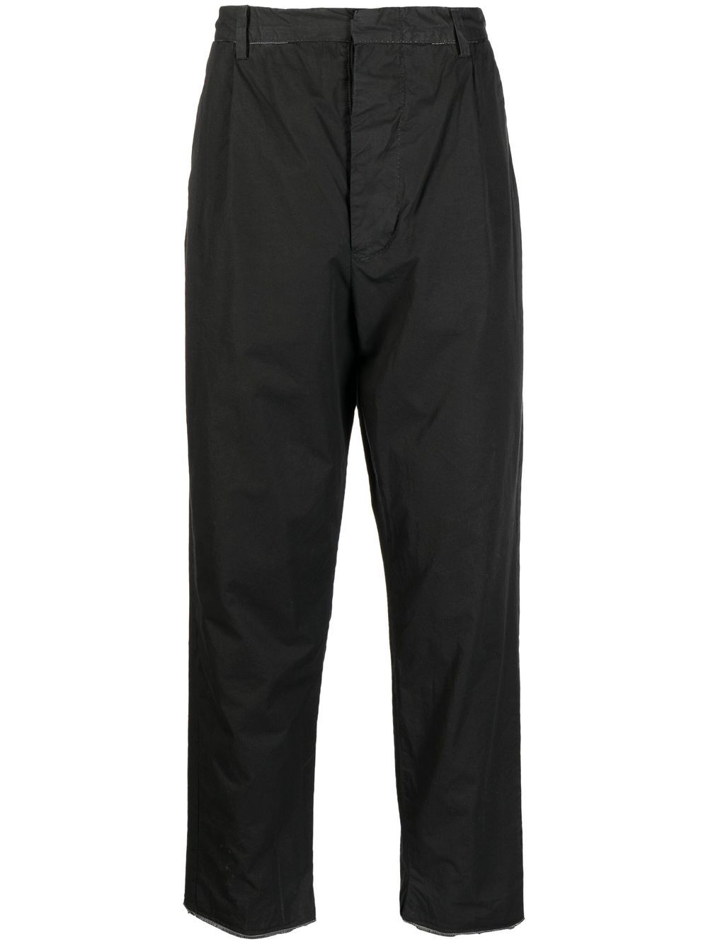 Cotton tapered trousers - Black