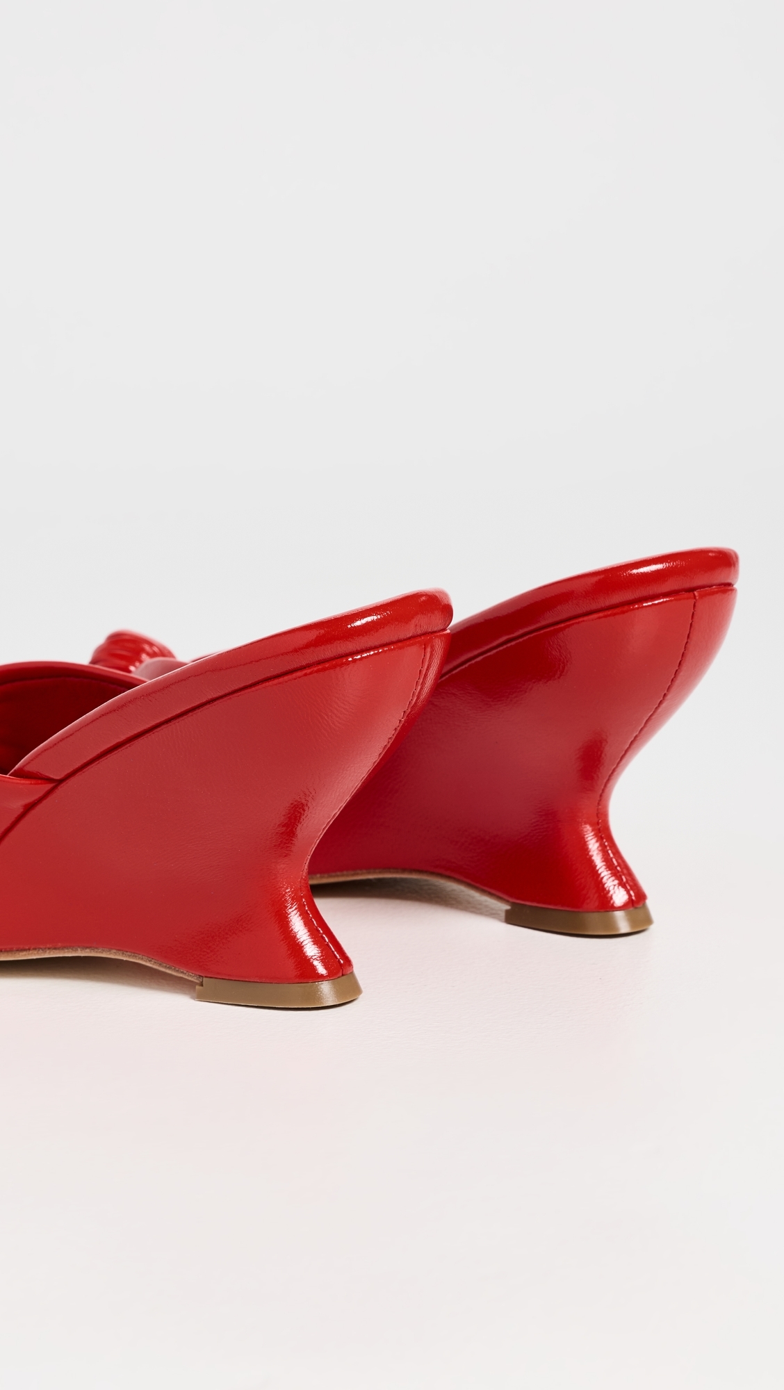 Marsy Angled Wedge Sandals Red