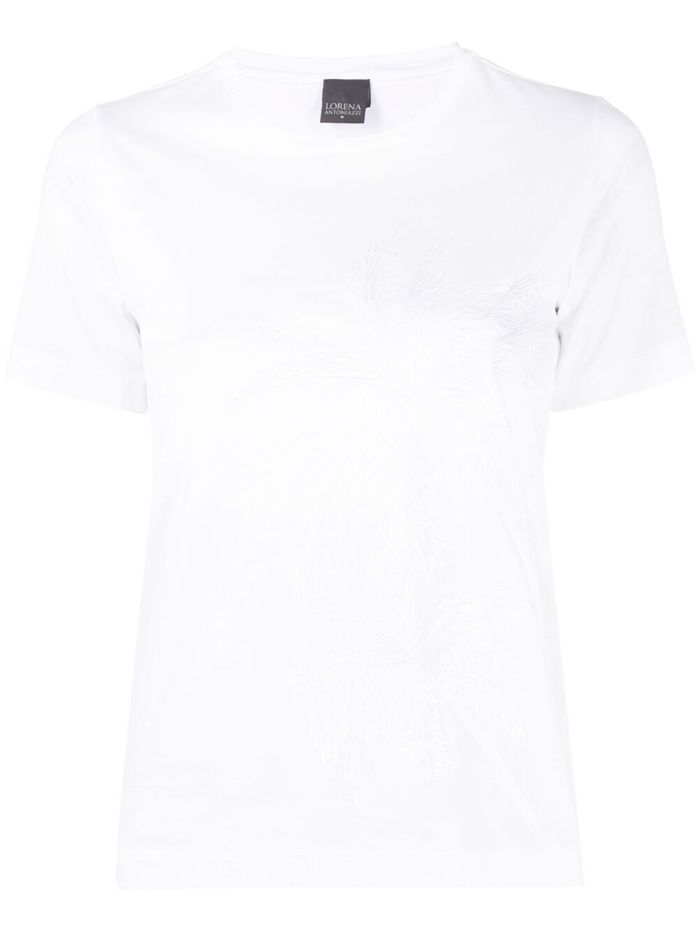 Embroidered cotton T-shirt - White