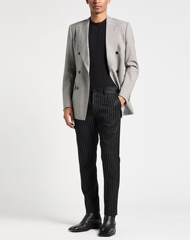 Man Pants Black Size 34 Virgin Wool, Polyester, Silk, Viscose, Elastane