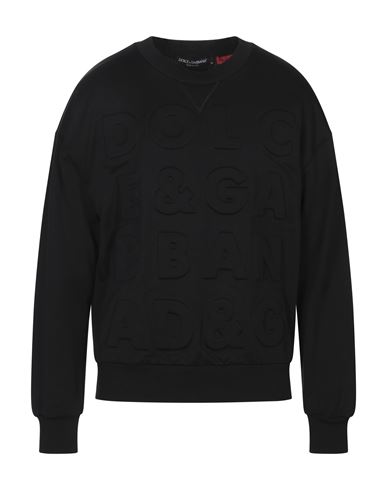 Dolce & gabbana Man Sweatshirt Black Size XS Cotton, Elastane
