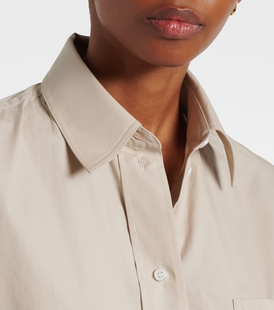 Cropped cotton shirt