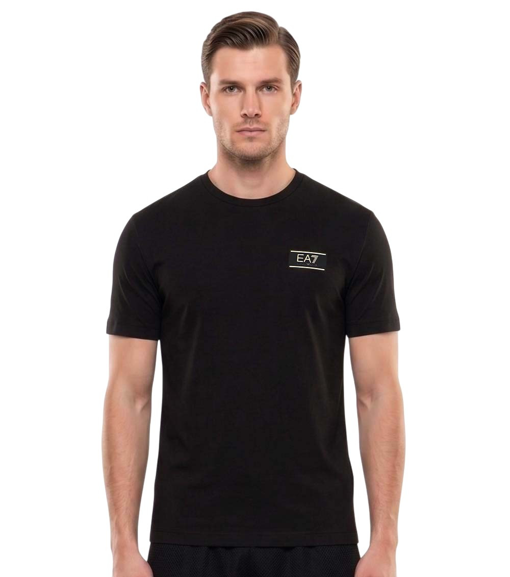 Black Solid Crew Neck T-Shirt