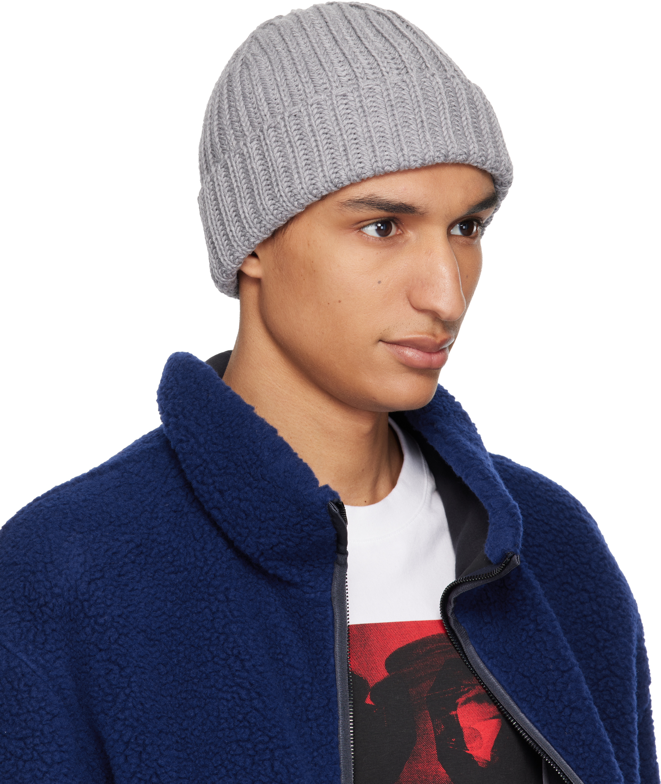 Gray Safety Pin Beanie