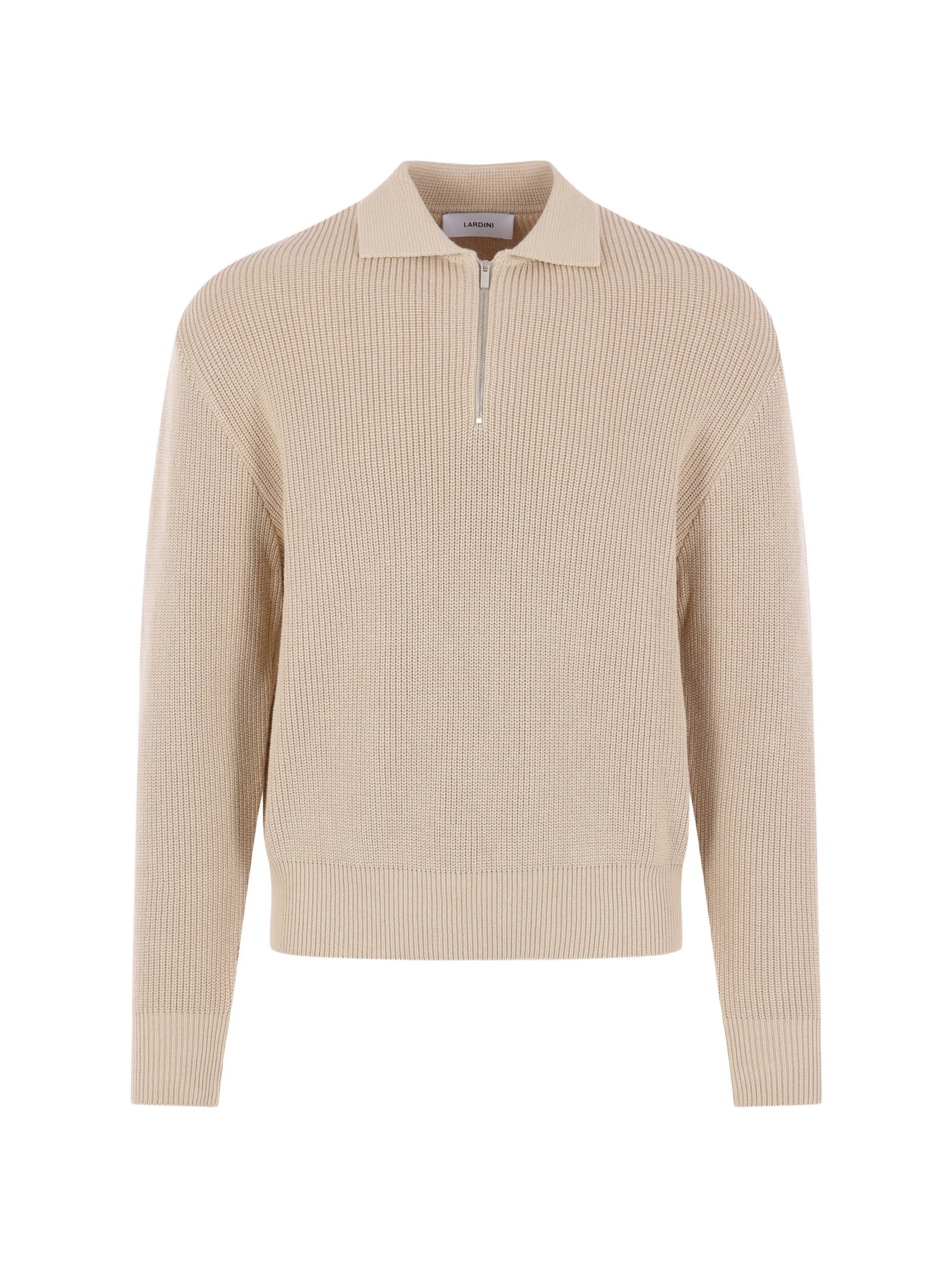 Men's Ribbed Knit Half-Zip Sweater - Size M