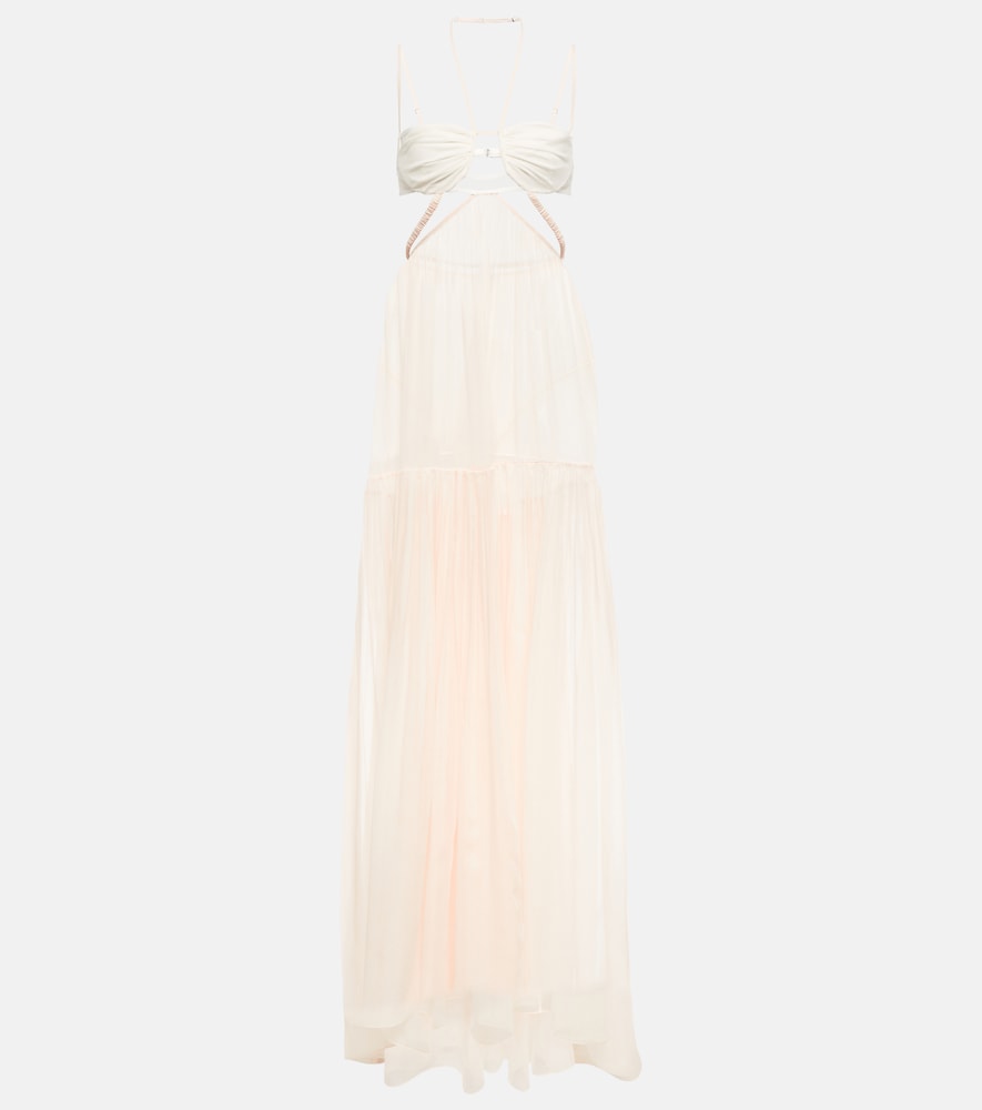 Bridal silk chiffon gown