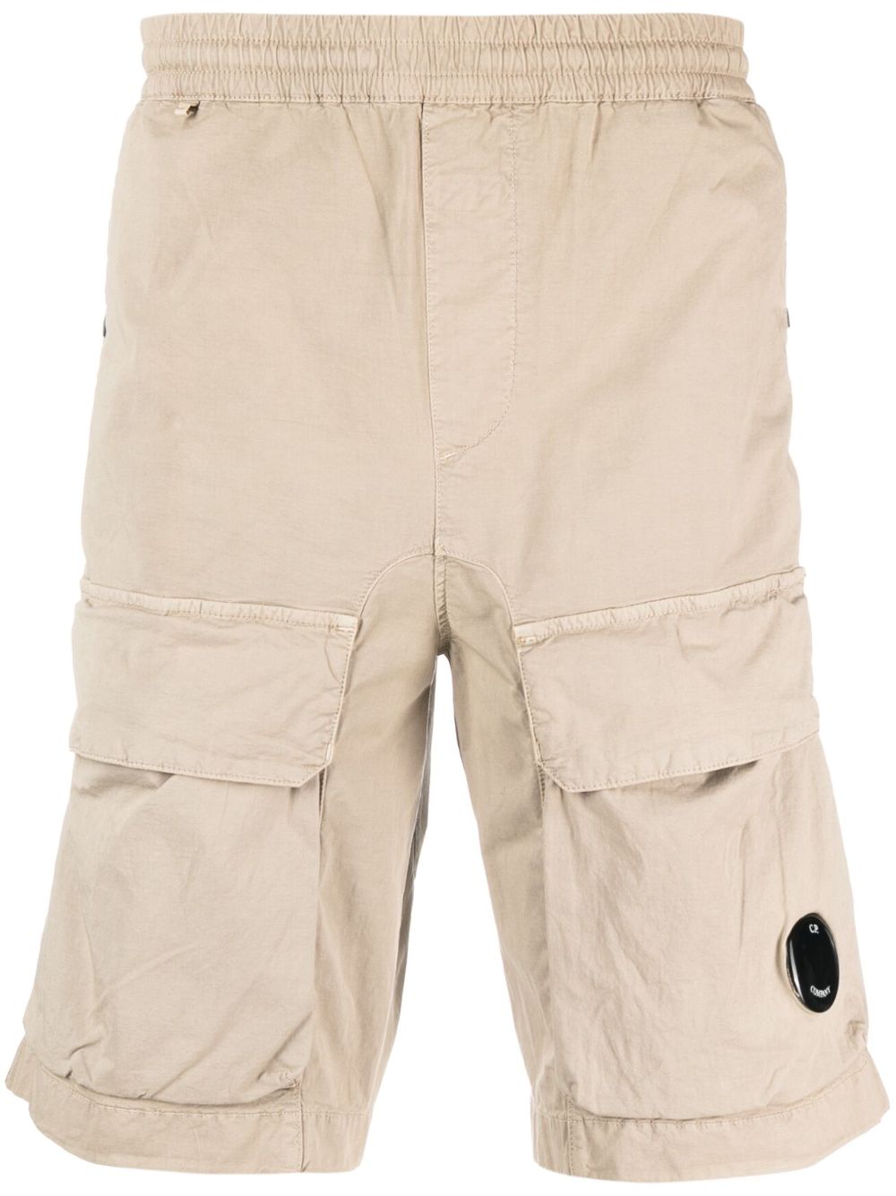 Logo-patch cargo shorts - Black