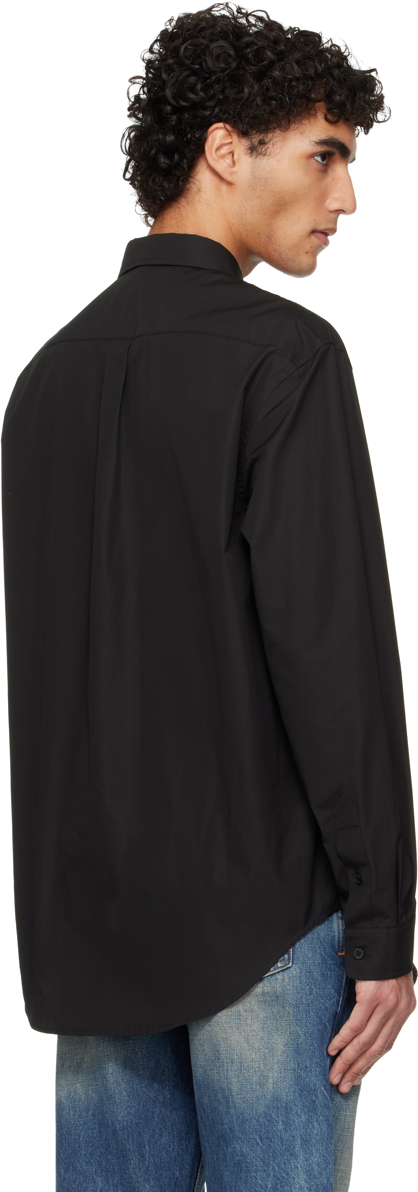 Black Cotton Poplin Shirt