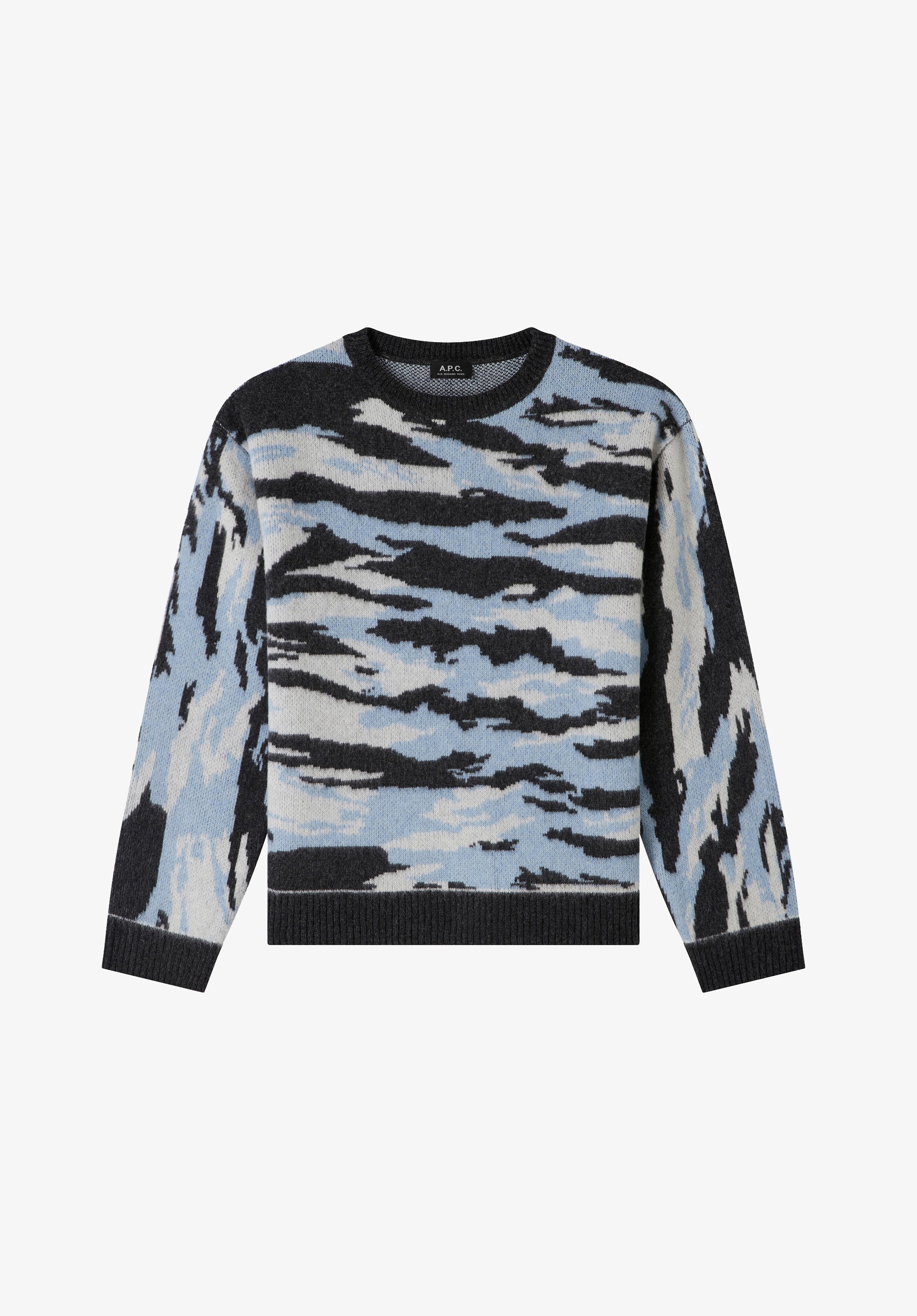 A. P.C. Men's Lionel sweater PLC - Heather charcoal gray