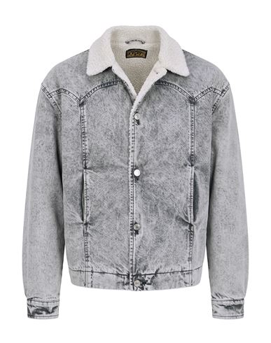 Man Denim outerwear Grey Size L Cotton