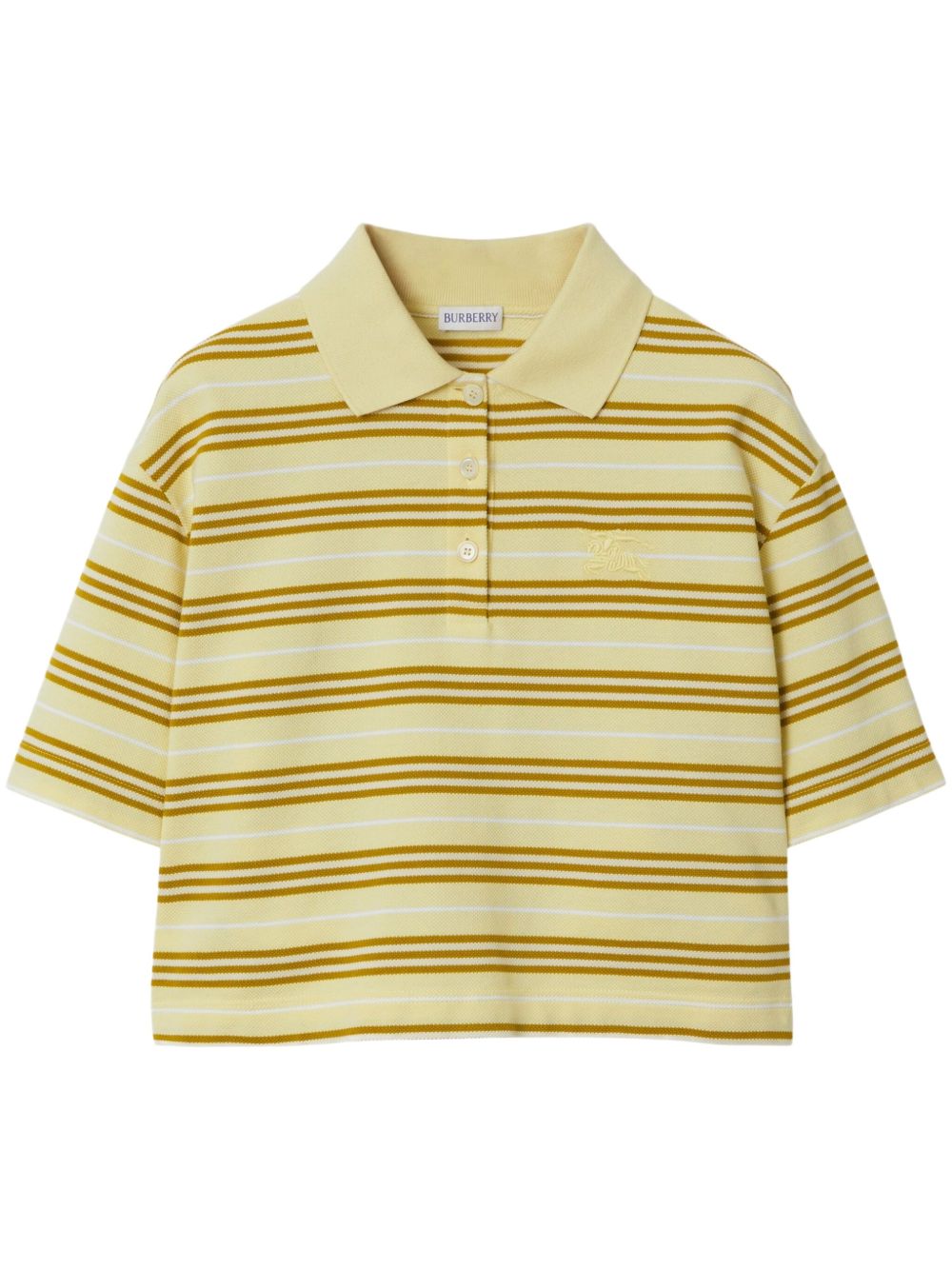 Burberry striped cotton polo shirt - Yellow