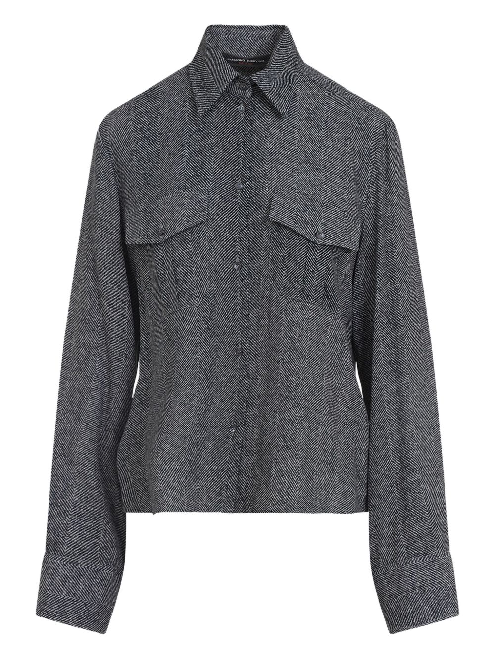 Herringbone pocket shirt - Grey