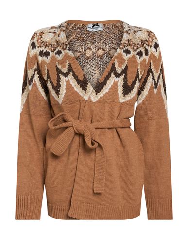 Woman Cardigan Camel Size 6 Polyacrylic, Polyamide, Viscose, Metallic fiber