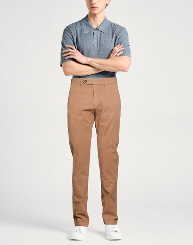 Man Pants Brown Size 36 Cotton, Elastane