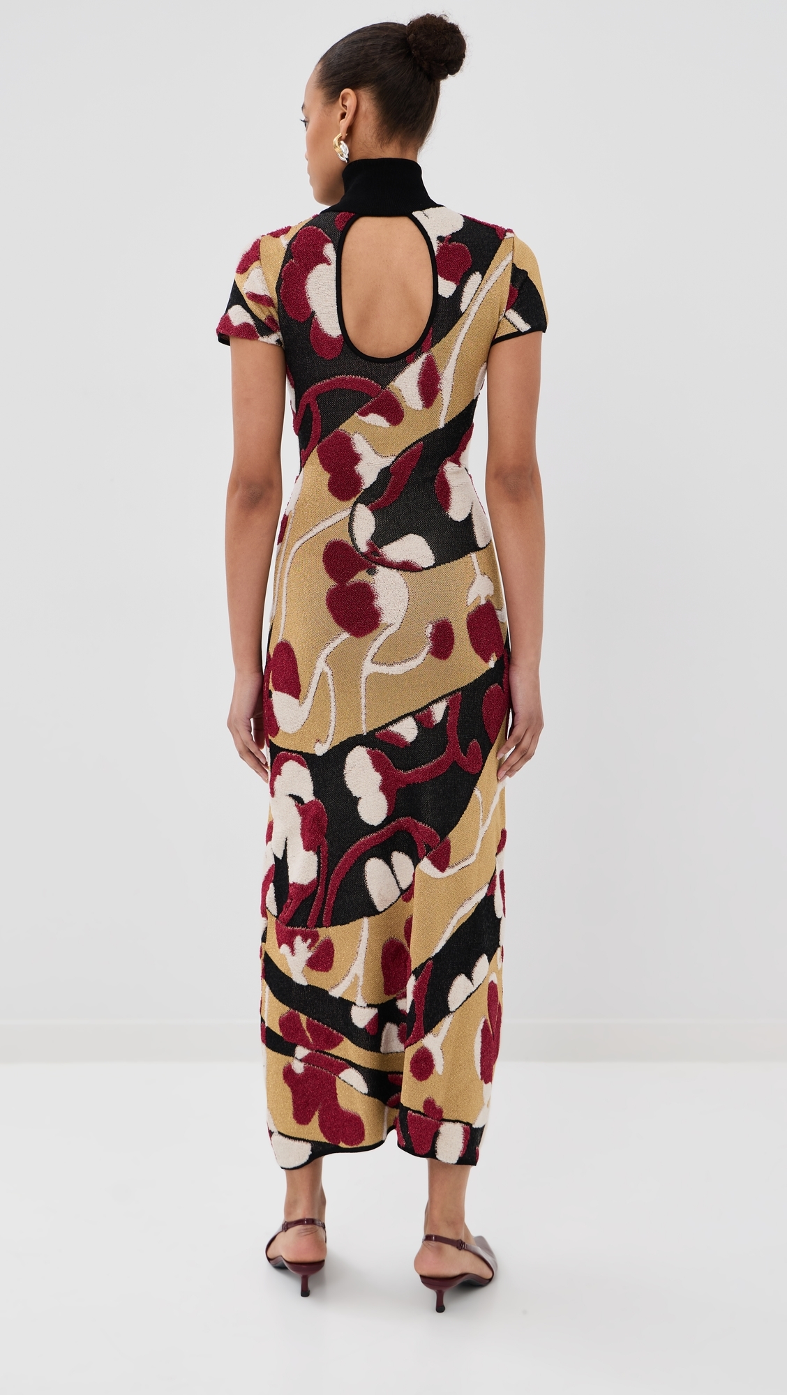 Herald Long Dress Multicolor Gold/Purple/Black