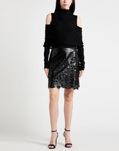 Woman Mini skirt Black Size 4 Polyester