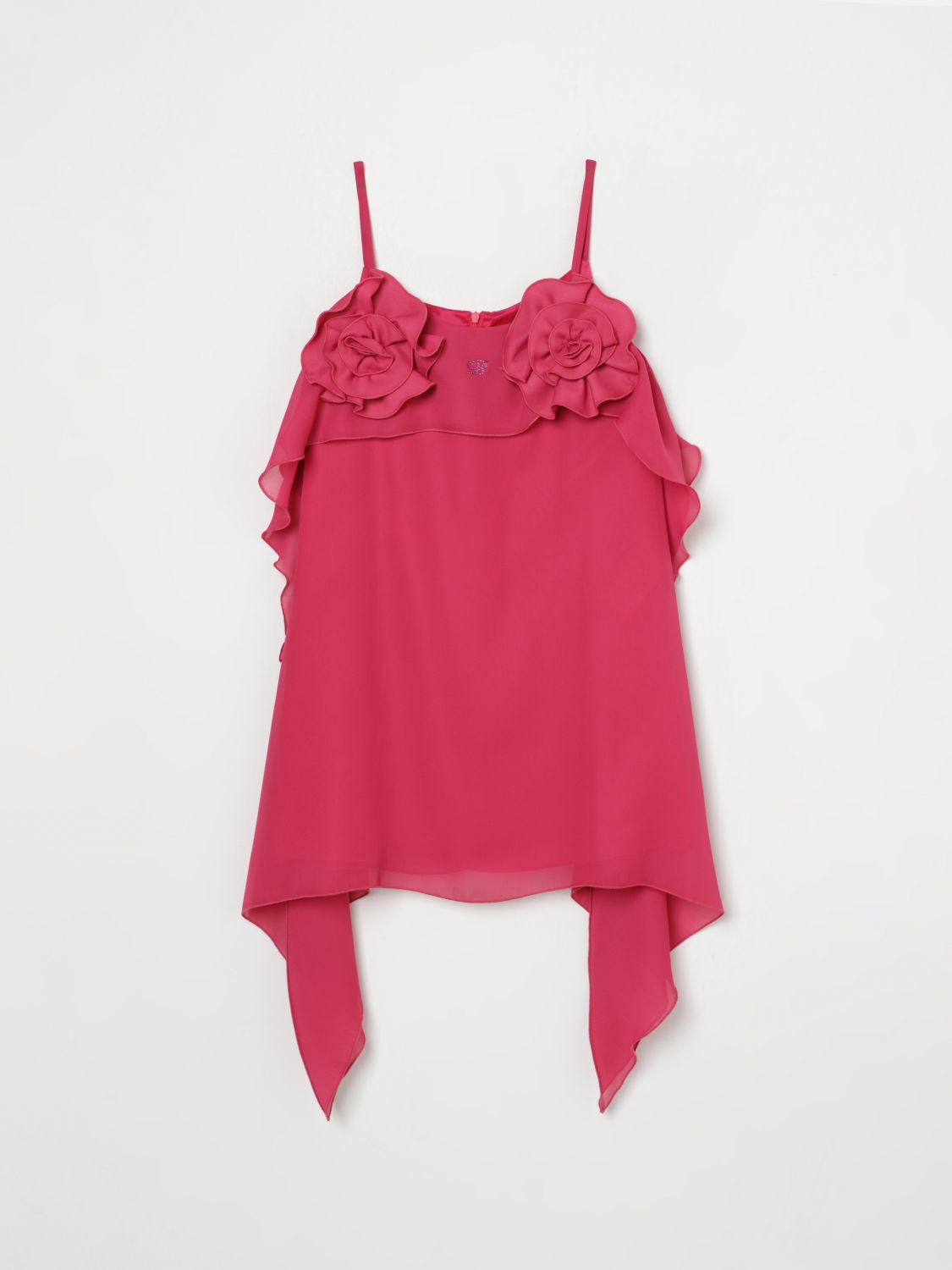 Floral-appliqué dress - Pink