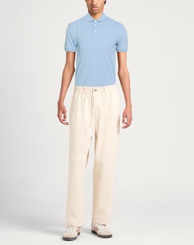 Man Polo shirt Sky blue Size L Cotton, Elastane