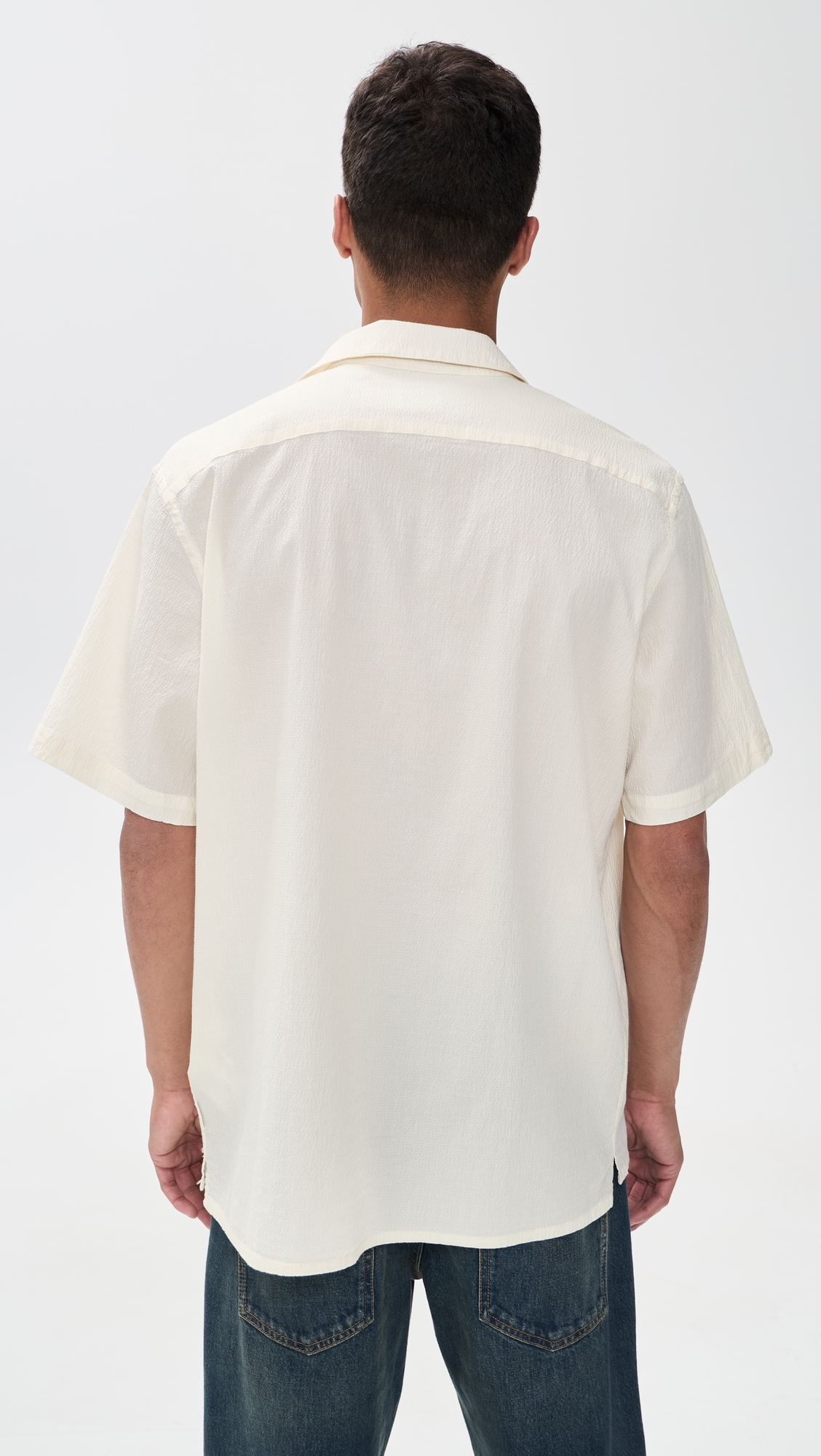 Short Sleeve Casual Fit Shirt Off White