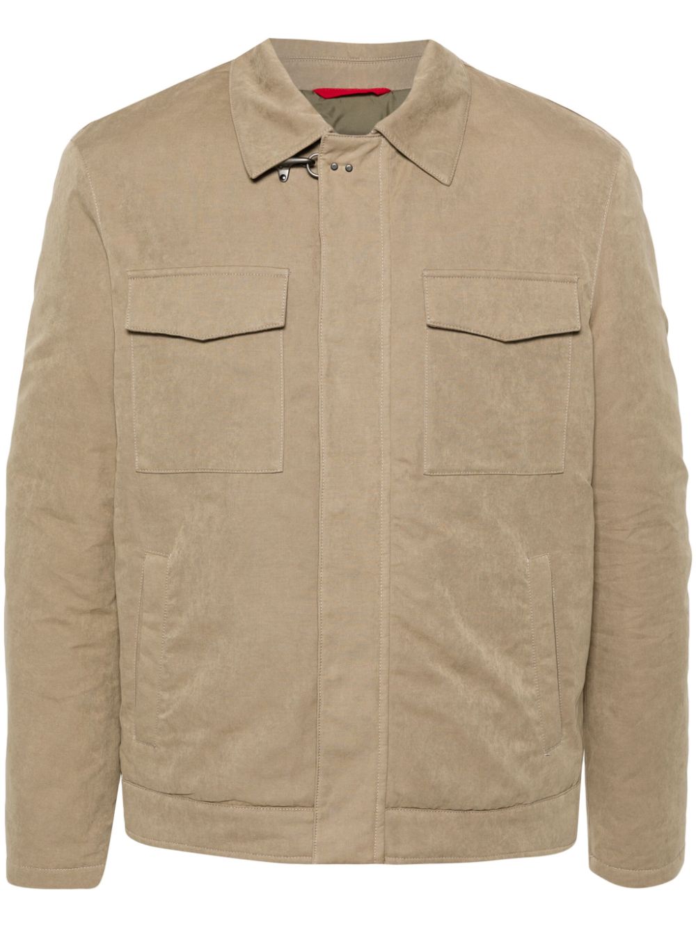 Wool shirt jacket - Brown