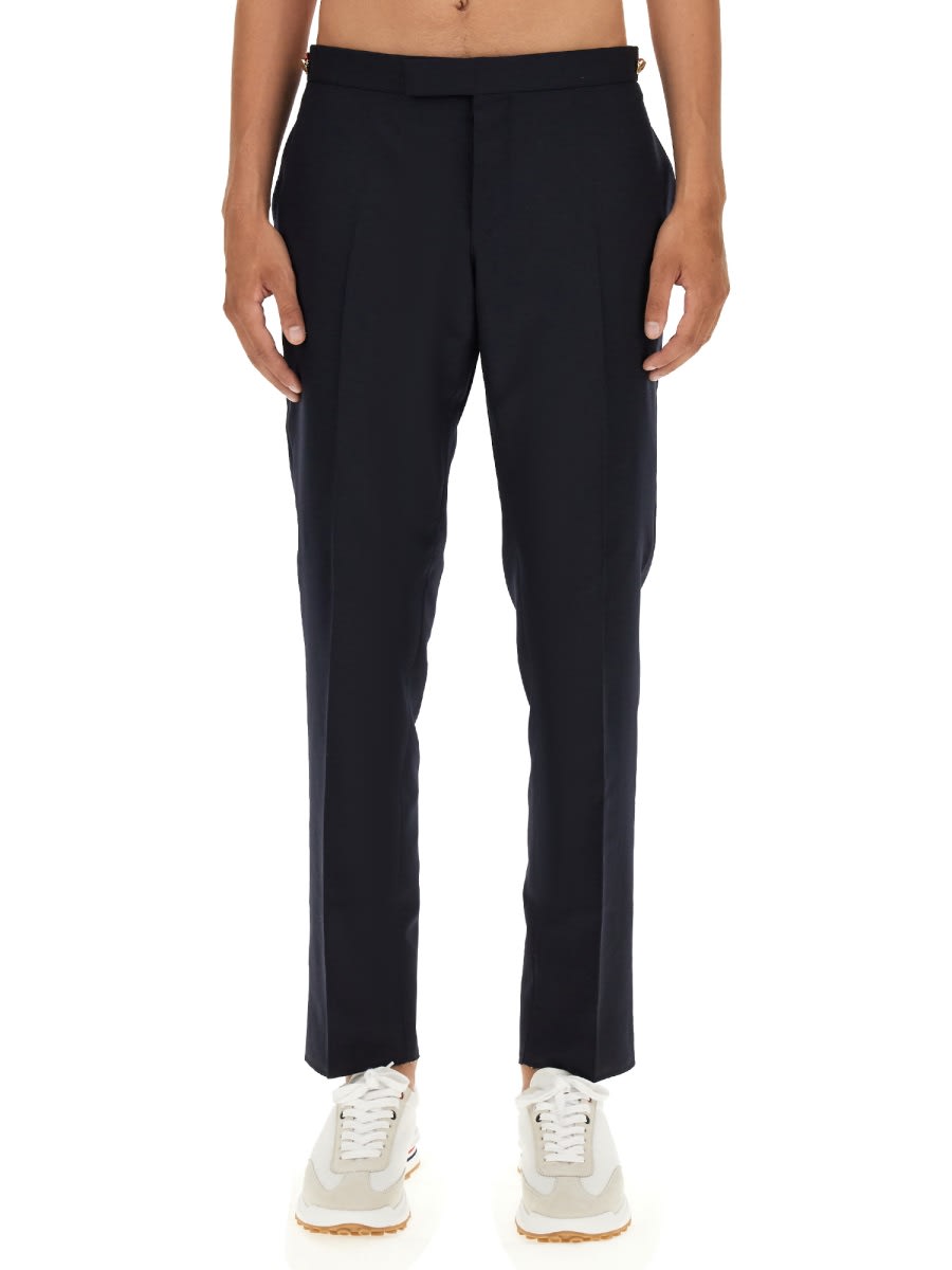 Super 120s twill side tab trousers