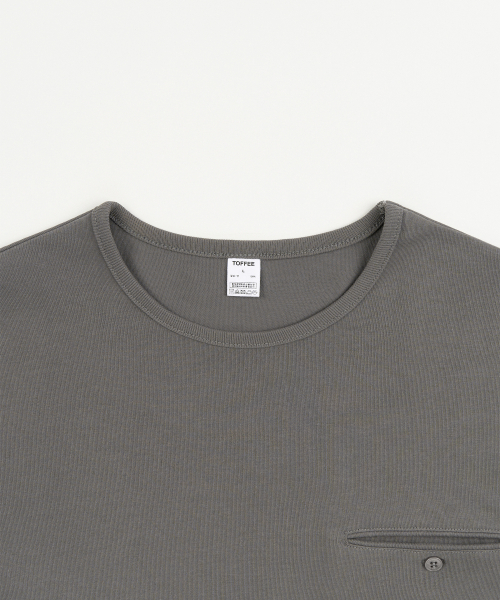Slim Crop Button Half T-Shirt