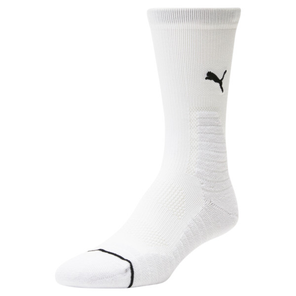 PUMA Men's Basketball Crew Socks 1 Pack in White