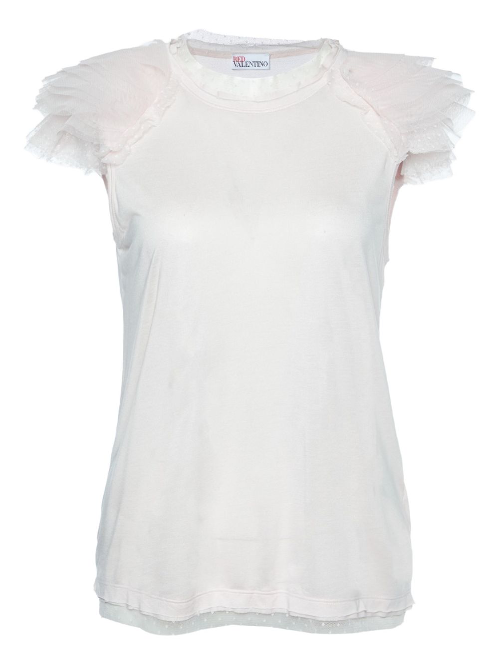 Ruffle-detail T-shirt - Pink