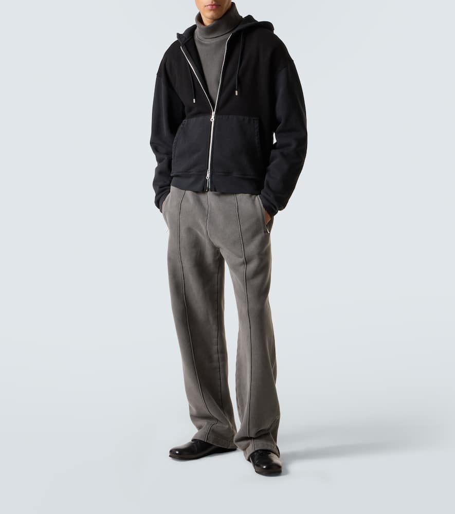 Cotton jersey wide-leg sweatpants