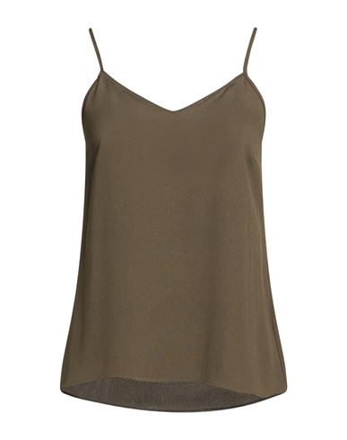 Woman Top Military green Size 4 Acetate, Silk, Ecobrass