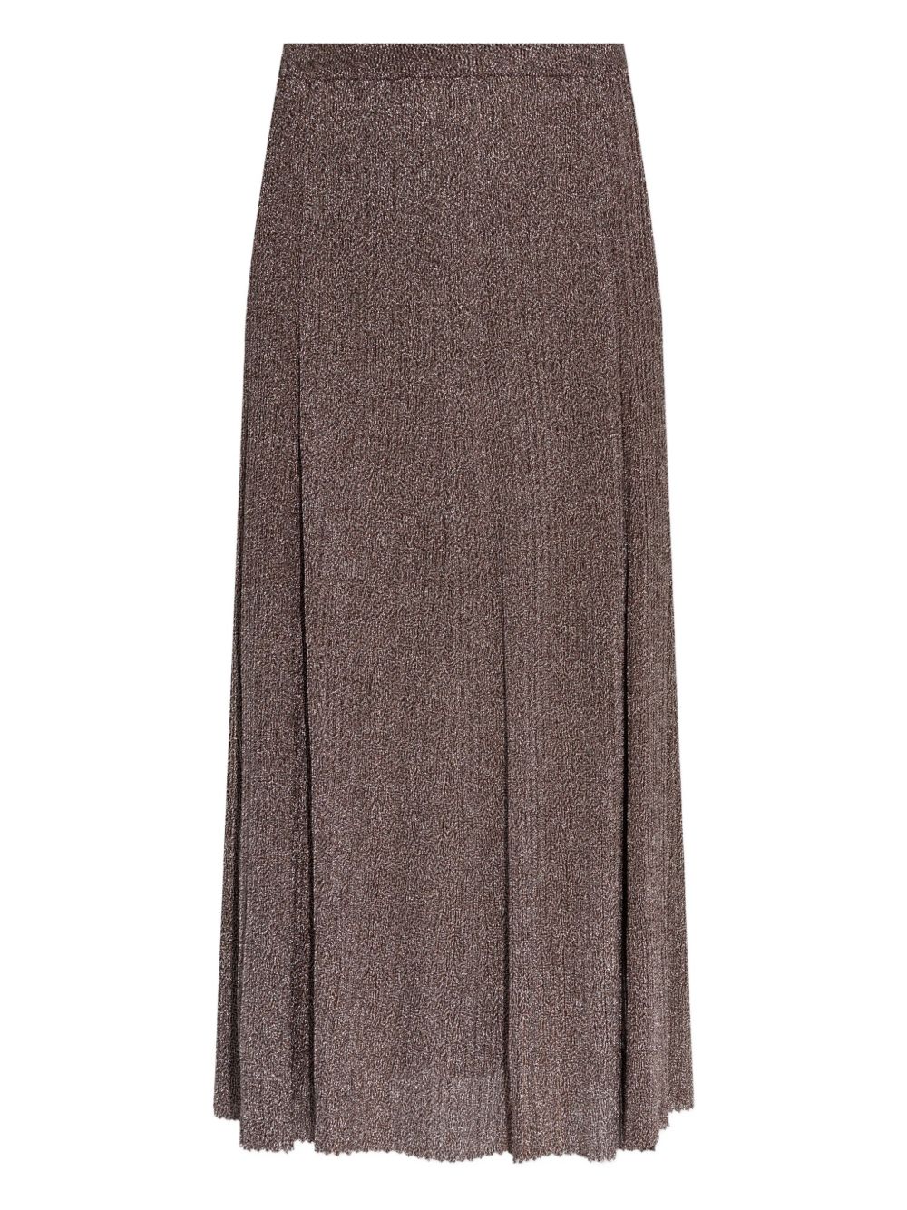 Lurex midi skirt - Brown