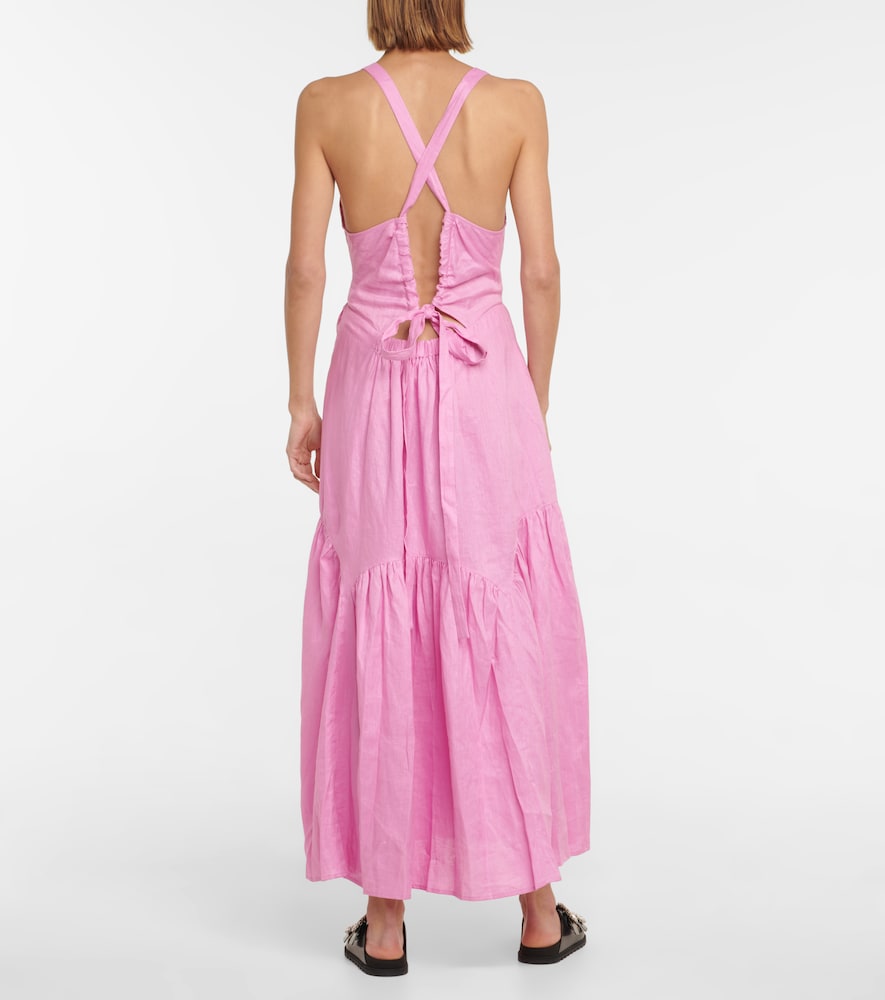 Lee Mathews Ali linen maxi dress